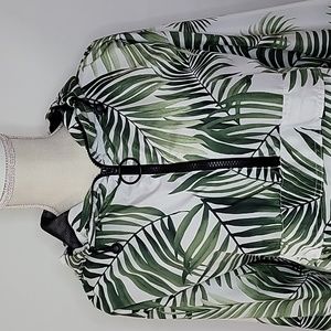 FOREVER 21 ▪︎ PALM TREE PRINT ATHLETIC JACKET ▪︎ SIZE M